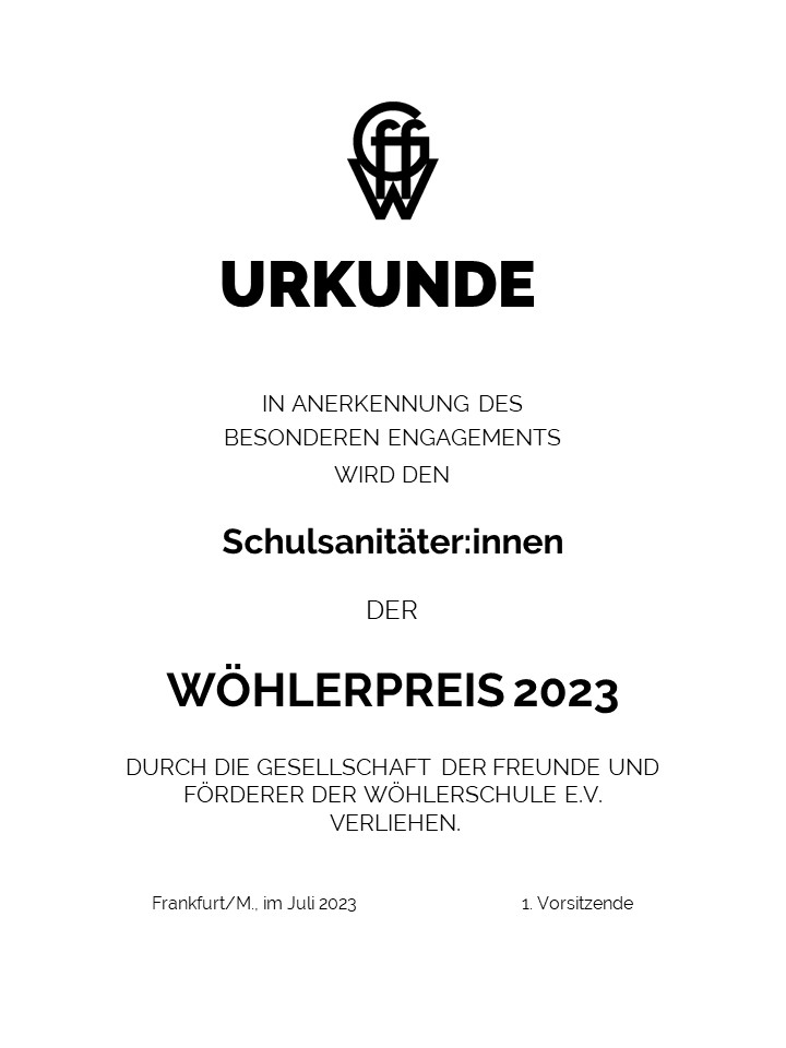 Wöhlerpreis 2023